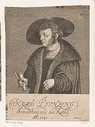 Conrad Pfinzing, 1381 Reichsschultheiß