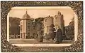 Postkarte von Fingask Castle, geschickt von Errol nach Oxford, frankiert am 15. August 1910.