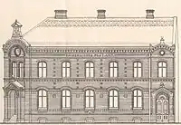 Vorderseite Postgebäude (Ansicht von der Langestraße)