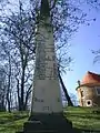 Distanzsäule, Ostseite (früherer Standort, Details)