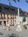 Bad Gottleuba: Postmeilensäule am Markt