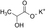Strukturformel von Kaliumlactat
