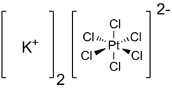 Strukturformel von Kaliumhexachloroplatinat(IV)