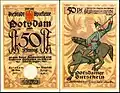 50 Pfennig Notgeldschein „Paddenstecher“