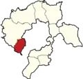Lage der Gemeinde im Powiat Bielski