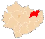 Karte des Powiat Ostrowiecki
