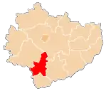 Karte des Powiat Pińczowski