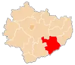 Karte des Powiat Staszowski