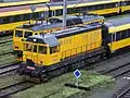 Lokomotive der Baureihe 721 für Rangierarbeiten im Bahnhof Praha-Smíchov