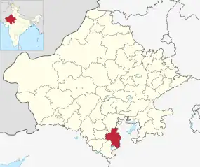Positionskarte des Distrikts Pratapgarh