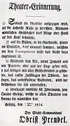 Zum Verhalten im Theater
