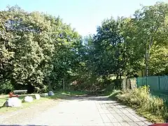 Ende Friedhofsmauer