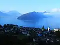 Der Bürgenstock von Vitznau aus gesehen.