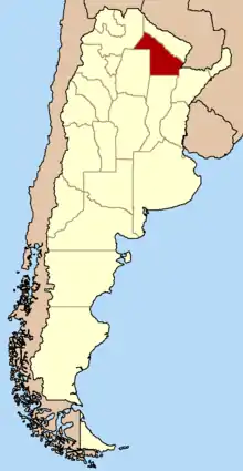 Lage der Provinz Chaco