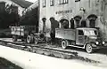 ÖAF-Austro Fiat LKW (rechts) in Puchheim in Oberösterreich (1937)