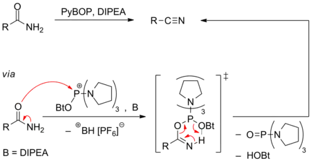 Synthese von Nitrilen mit PyBOP und DIPEA