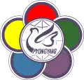 Logo der XIII. Weltfestspiele 1989 in Pjöngjang