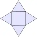 Netz einer quadratischen Pyramide
