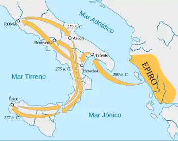 Pyrrhus’ Marsch durch Italien und der Ort der Schlacht bei Asculum