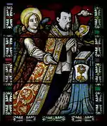 Stifter Henry Quoetsquiriou (ein kirchlicher Würdenträger) mit Patron (um 1550/60)
