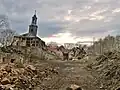Das Schloss während des Rückbaus