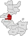 Lage des Kreises im Regierungsbezirk Minden 1832–1947 (Stadtkreis Bielefeld ab 1878; nicht eingezeichnet)