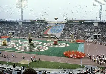 Eröffnungsfeier der Olympischen Spiele in Moskau am 19. Juli 1980
