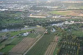 Luftbild der Tatenberger Schleuse