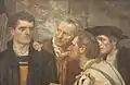 Luther nimmt an der Klosterpforte Abschied von seinen Freunden (Erfurter Rathaus)