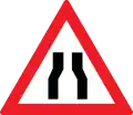 Verengte Fahrbahn