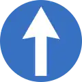 Fahrtrichtung – geradeaus