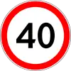 Höchstgeschwindigkeit (40 km/h)