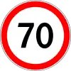 Höchstgeschwindigkeit (70 km/h)