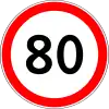 Höchstgeschwindigkeit (80 km/h)