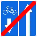 5.12.2Ende des Radfahrstreifens