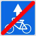 5.14.3Ende des Radfahrstreifens