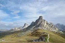 Gusela, Nuvolau, Averau und Croda Negra (von rechts nach links)