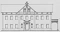 Bauzeichnung des zillerschen Landhauses im Schweizerstil, Zustand vor 1898