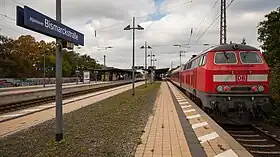 Ansicht vom Bahnsteigzwischen Gleis 3 und 4