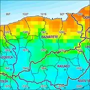 Jährliche Niederschlagsmenge (2000)