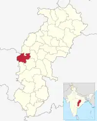 Lagekarte des Distrikts