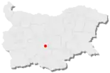 Karte von Bulgarien, Position von Rakowski hervorgehoben
