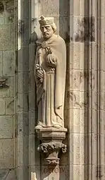 Statue Ottos IV. am Rathausturm Köln