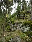 befestigter Zugang in nordwestliche Richtung