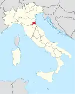 Lage innerhalb Italiens