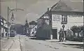 Straßenbahn im Stadtteil Šent Vid nad Ljubljano, 1920er Jahre