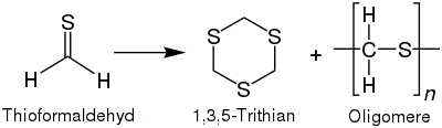 Reaktion von Thioformaldehyd zu Trimeren und Oligomeren