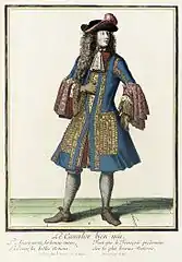 Gutgekleideter Kavalier, Nicolas Bonnart (1637-1717), ca. 1684