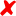 Rotes X oder Kreuzchensymbol für nein