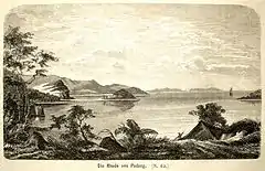 Die Reede von Padang an der Westküste von Sumatra